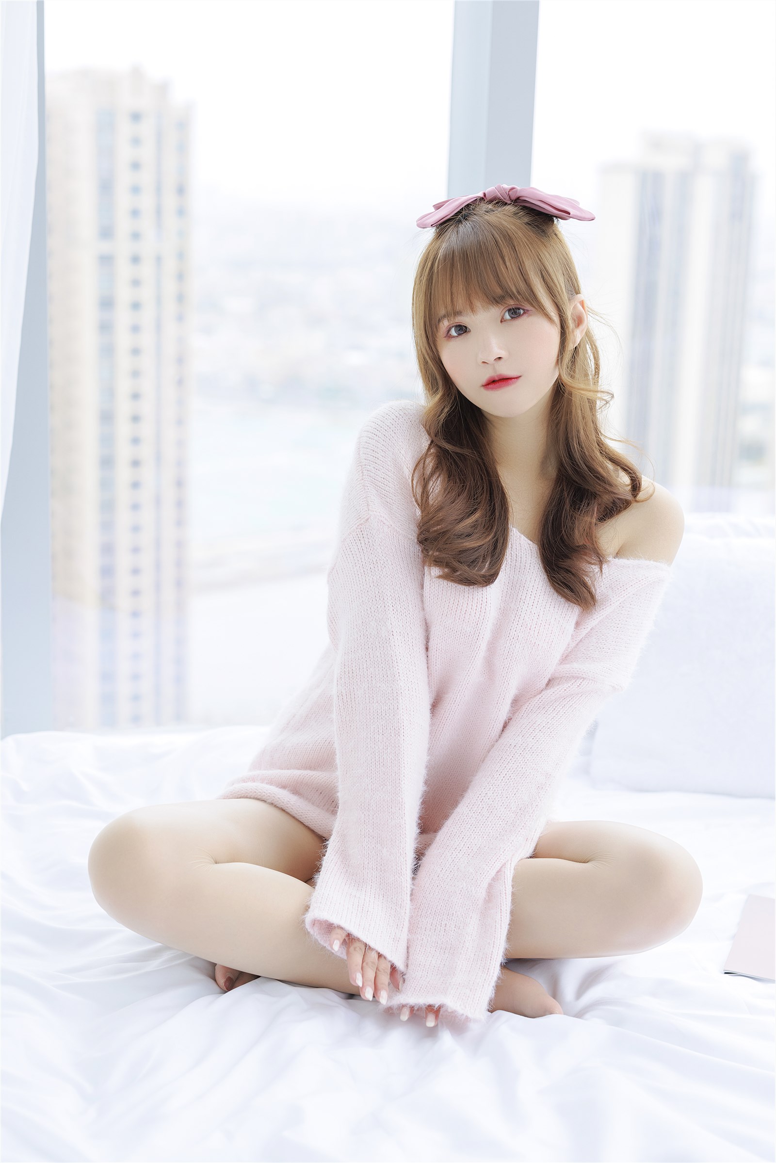 002. Zhang Siyun Nice - Internal purchase of watermark free pink sweater(5)